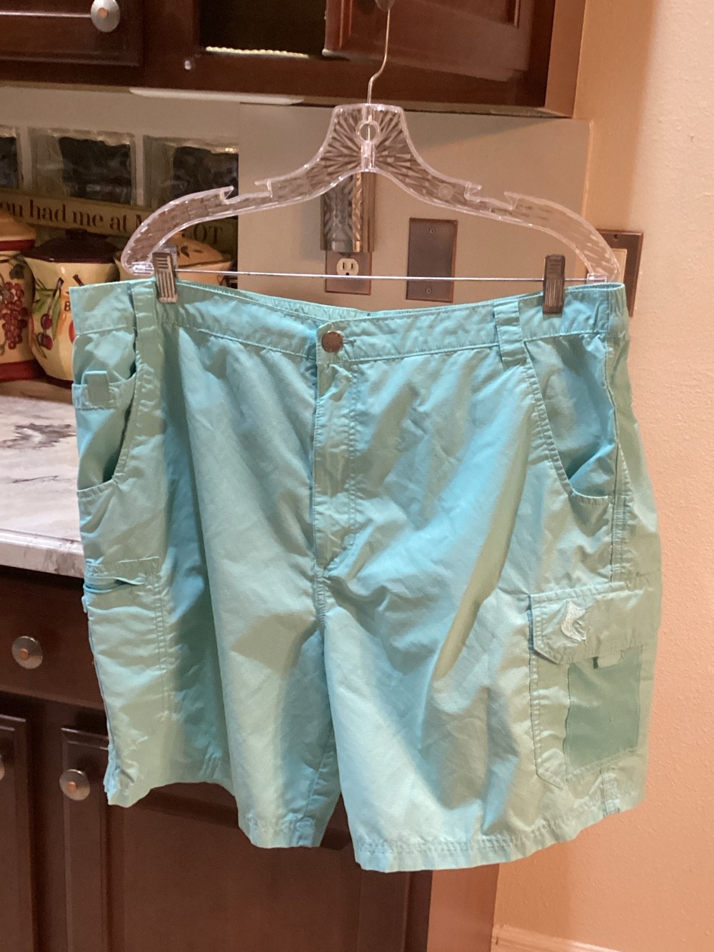 Reel Legends Men's Aqua Cargo Shorts